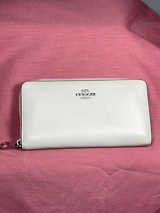 Coach Handbags - NWOT - Coach Cream Leather Zip around Wallet